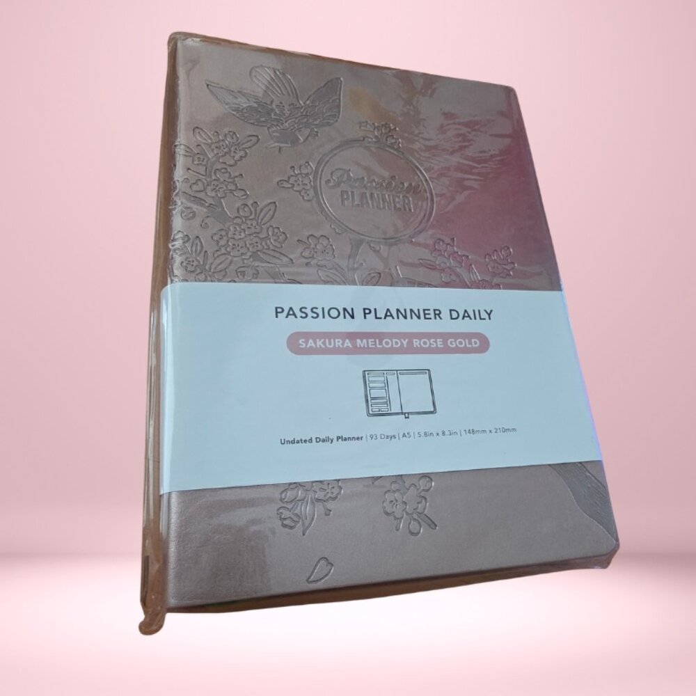 Passion Planner Undated Daily Planner - A5 Size
